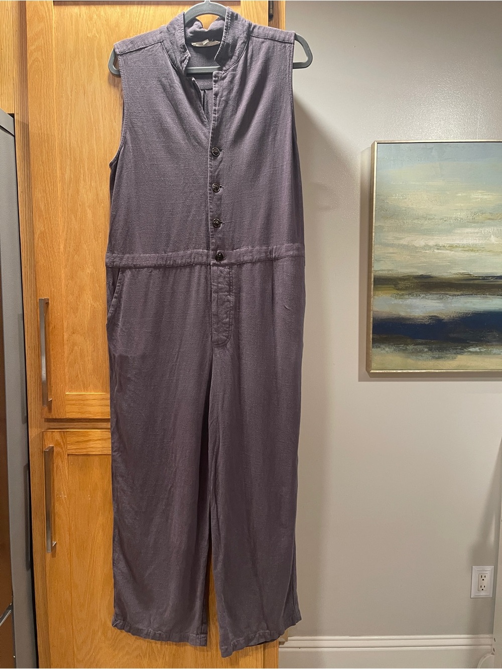 Grade and Gather Sleeveless Washed Charcoal Utility Jumpsuit | Minimalist Casual